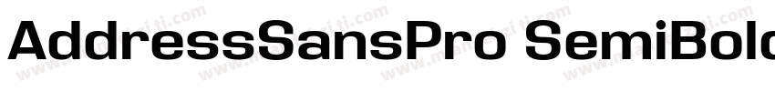 AddressSansPro SemiBold字体转换